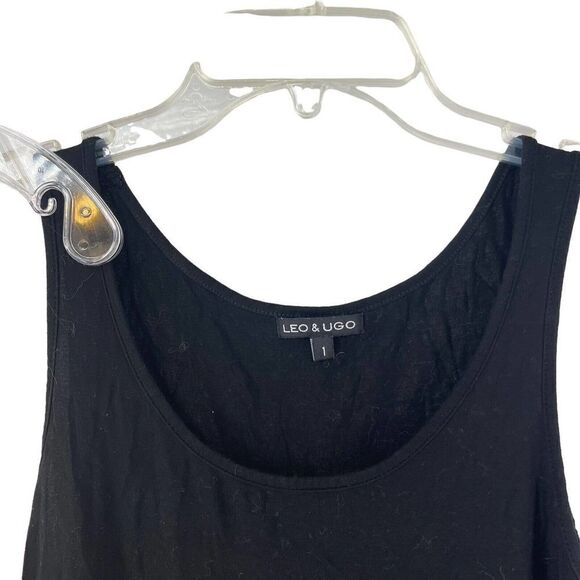 Leo & Ugo Tank Top Set Camisole Scoop Neck Size 1 US XS Blush Pink Black Set - Picture 4 of 5